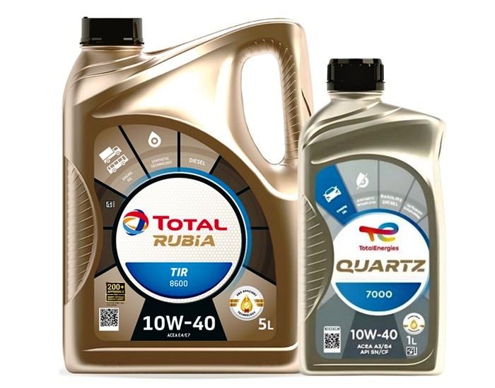 Bidon de lubrifiant TotalEnergies RUBIA TIR 8600 10W-40