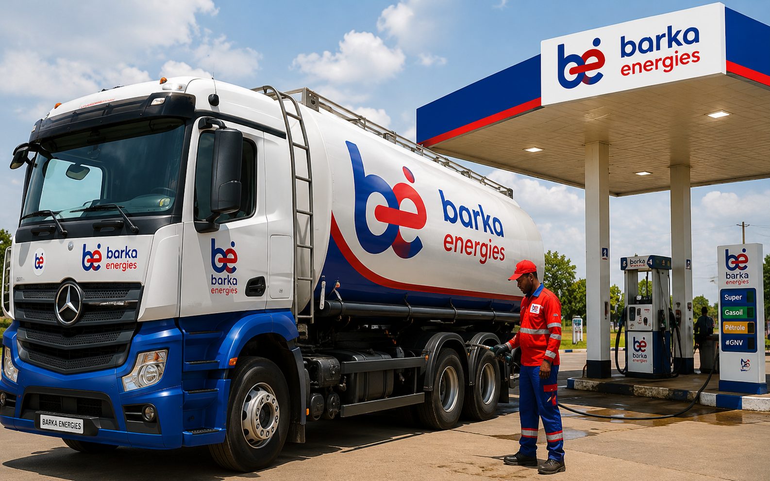 Station-service GROUPEN aux couleurs TotalEnergies au Burkina Faso