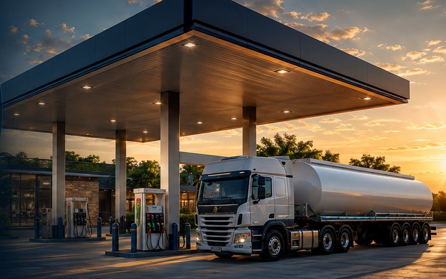 Camion-citerne GROUPEN assurant la logistique des hydrocarbures